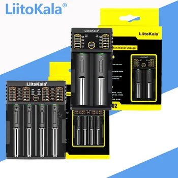 1-5 p LiitoKala Lii-S2 Lii-S4 Lii-202 Lii-402 18650 Зарядное устройство 26650 16340 CR123 14500 LiFePO4 1,2 В 3,7 В Перезаряжаемая батарея