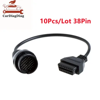 10 шт./лот OBD2 OBD II 16-Контактный Диагностический адаптер к 38-контактному разъему Mercedes 38pin Для Benz 38Pin Диагностический кабель