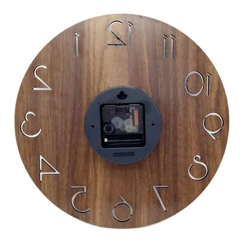 12-дюймовые Винтажные настенные часы с арабскими цифрами в деревенском Тосканском стиле, деревянные декоративные Круглые Настенные часы