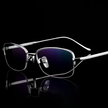 2023 Ретро оправа для очков мужские Винтажные дизайнерские оптические очки из серебра 925 пробы при близорукости для чтения женские полукадровые персонализированные очки