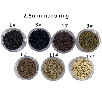 3000 шт./лот, черный 2.5*1.5*1.6 мм нано-микро кольца Для нано-наращивания волос, Нано-кольцо