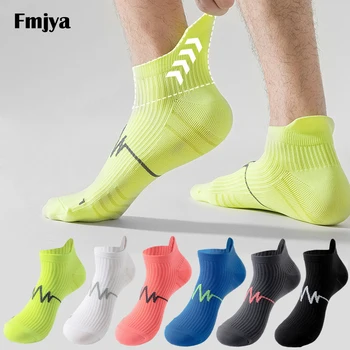 5 пар Летних мужских спортивных носков, дышащие, впитывающие пот нейлоновые носки яркого цвета, быстросохнущие, для марафонского бега, короткие носки до щиколоток