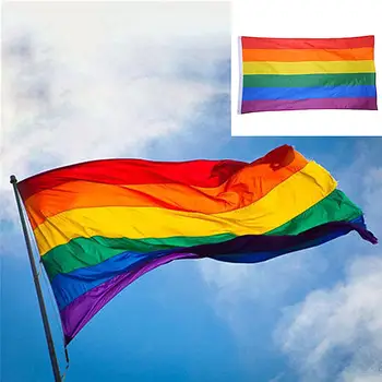 90x60 см Радужный флаг гомосексуальная Филадельфия Philly ЛГБТ Гей Прайд Радужный флаг Висячие Украшения Для дома
