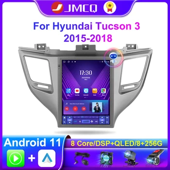 JMCQ Android 11 Автомобильный Радио Мультимедийный Видеоплеер Для Hyundai Tucson 3 2015-2018 2 Din Навигация GPS 4G + WiFi Carplay Головное устройство