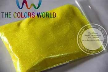 TCR50 0,2 мм Неоновая Переливающаяся Желтая Цветная Блестящая пудра для ногтей, тату художественное украшение DIY powder