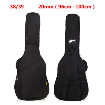 Высококачественная сумка для гитары, 20 мм утолщенная сумка для гитары, рюкзак, чехол, водонепроницаемые нетканые материалы, внутренняя уплотненная губчатая прокладка