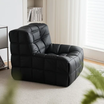 Диван Kashima Lazy роскошный и простой. квадратный стул знаменитостей онлайн, вельветовый кремовый