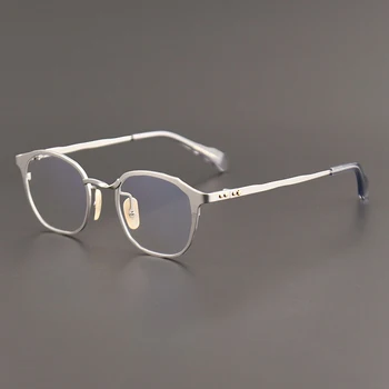 качественная классическая модная оправа для очков, мужские брендовые дизайнерские оптические очки из чистого титана для чтения при близорукости, женские модные очки