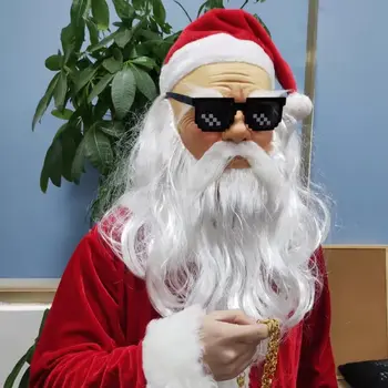 Маски Санта-Клауса Рождественские Косплей-маски Хэллоуин Латексные Маскарильи Deluxe Face Mascaras Реквизит для Маскарада Подарок для взрослых