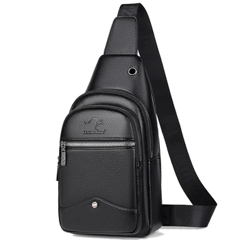 Мужская повседневная деловая сумка через плечо из искусственной кожи с USB для отдыха, через плечо, дорожная сумка-мессенджер, Нагрудная поясная сумка для мужчин