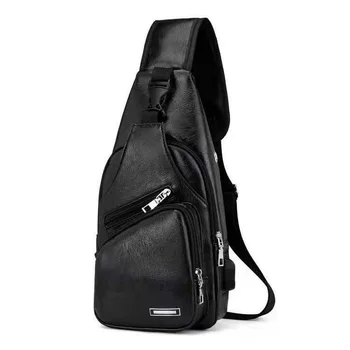 Мужская сумка USB Ch, Дизайнерская мужская сумка-мессенджер через плечо, сумки через плечо из искусственной кожи, дорожная сумка Bolso Hombre