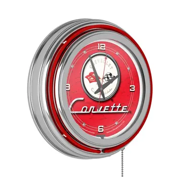 Неоновые часы C1 - Диаметр 14 дюймов - Красный