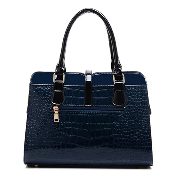 Новая Женская сумка для поездок на работу, Модная Женская сумка из крокодиловой лакированной кожи, Портативная сумка через плечо