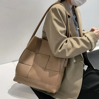 Оригинальная тканая нишевая сумка-тоут AETOO, женская кожаная сумка большой емкости для подмышек, простая сумка на одно плечо для женщин