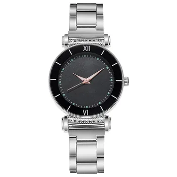 Роскошные часы Женские винтажные цифровые кварцевые наручные часы с циферблатом из нержавеющей стали Повседневные часы-браслет Reloj Mujer Elegante Montre