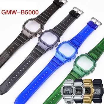 Силиконовый ремешок для Casio G-SHOCK GMW-B5000, красочный водонепроницаемый ТПУ Прозрачный сменный браслет, ремешок для часов, защитный чехол
