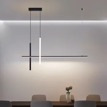Современные минималистичные светодиодные подвесные светильники креативного дизайна с регулируемой яркостью для стола, столовой, бара, люстры, подвесные светильники