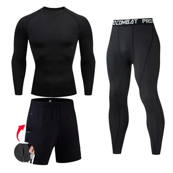 Спортивный костюм для мужчин 2021, Новинка, Лидер продаж, Компрессионная спортивная одежда, колготки для бега, спортивный пот, Быстросохнущий костюм для бега, спортивные костюмы xxxxl