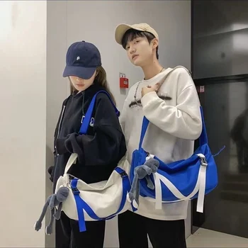 Унисекс, Повседневная модная сумка на одно плечо, корейские подростковые сумки через плечо, Нейлоновая водонепроницаемая дорожная сумка