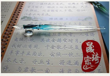 Японские и корейские канцелярские принадлежности, креативная высококачественная стеклянная ручка ручной работы