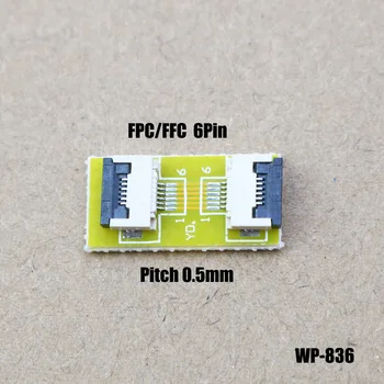 1 шт. Плата FPC FFC Гибкий плоский кабель удлинитель с шагом 0,5 мм 6-контактный разъем WP-836