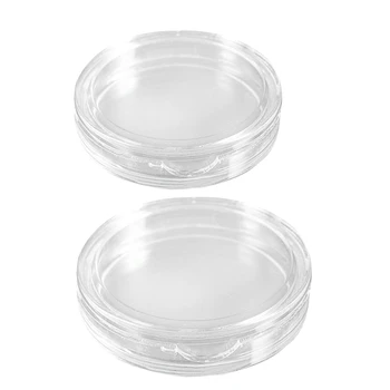 20 Шт Маленькие круглые прозрачные пластиковые капсулы для монет в коробке 20 мм и 30 мм