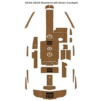 2018-2019 MasterCraft X Star Платформа для плавания, кокпит, коврик для лодки, EVA Коврик для пола из тикового дерева