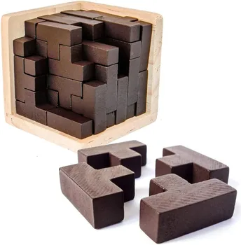 3D Деревянная головоломка-Логопед, Офисная игрушка, Куб, Пасхальная призма, Настольная игрушка, развивающая игрушка для детей и взрослых, украшение для дома