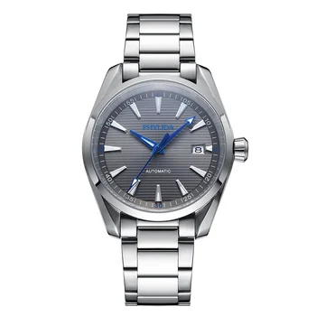 40 мм Новые серые автоматические часы Aqua 100M NH35A, модные роскошные механические наручные часы с твердым сапфировым стеклом