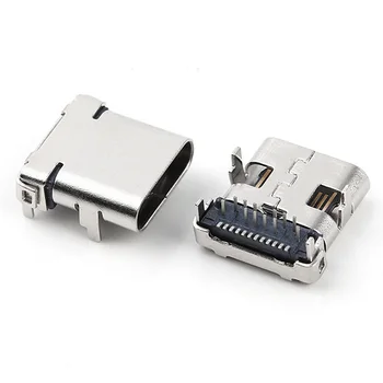 50ШТ 24Pin SMT Разъем Micro USB Type C 3.1 Женское Размещение SMD DIP Для дизайна печатной платы DIY высокоточная зарядка