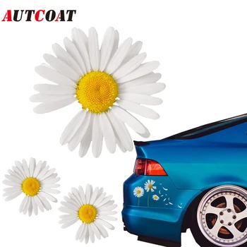 AUTCOAT 1 комплект Цветочных автомобильных Наклеек, водонепроницаемые наклейки для окна автомобиля, бампера, Ноутбука, Мотоцикла