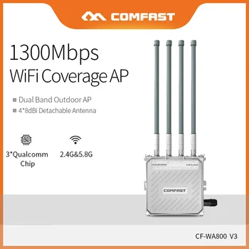 Comfast Высокая Мощность 1300 Мбит/с, Двухдиапазонный 2,4 G и 5,8 G Беспроводной Wifi AP-маршрутизатор, Усилитель Точки доступа Wi-Fi с большим Радиусом действия CF-WA800-V3