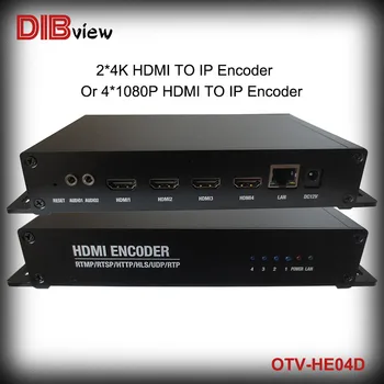 Dibview 2-канальный HDMI 4K или 4-канальный 1080P кодировщик h 264 прямая трансляция игр onvif SRT HLS UDP RTMPs facebook YouTube iptv
