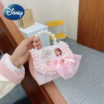 Disney Frozen Сумка на плечо для девочек, детская сумочка, Детская сумка-мессенджер, Жемчужная Переносная сумка Принцессы через плечо, Бесплатная доставка