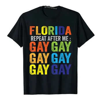 Florida Gay Say Гей-Скажи, Что Транс Остается Гордым, ЛГБТК, Футболка с правами геев, Забавные подарки для ЛГБТ-Прайда, Графические футболки