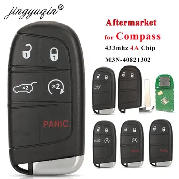 jingyuqin Aftermarket Умный Дистанционный ключ 433 МГц 4A без ключа для Jeep Renegade Compass C-CUV Trailhawk SIP22 M3N-40821302 68250335AB