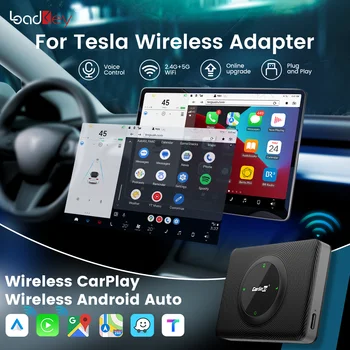 LoadKey T2C Беспроводной CarPlay Android Auto Для Tesla Модель 3 Model X Аксессуары Беспроводной Карпальный Адаптер Ai Box WiFi 5G-Connect