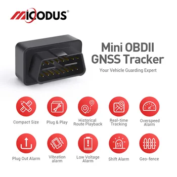 MiCODUS OBD GPS Трекер MV66 Голосовой монитор в режиме реального времени Мини GPS трекер для устройства слежения за автомобилем Оповещение о встряхивании Перемещении Геозона Бесплатное приложение