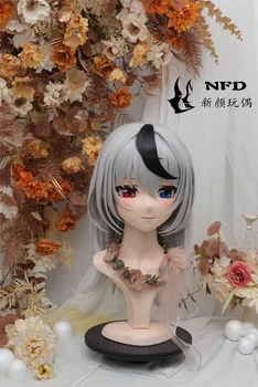 (NFD009) Супер милая женская кукла-кроссдрессинг из смолы с полной головой, маска кигуруми для косплея