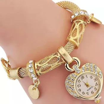 OGDA, Милые золотые серебряные часы-браслет с сердечком, INS Style, Женские часы-браслет со стальным сердечком, часы для влюбленных, подарок для подруги