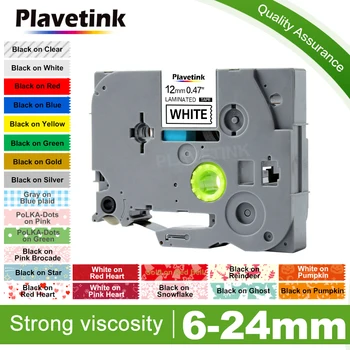 Plavetink 1ШТ 231 Этикеточная лента Совместима для принтера этикеток 231 131 631 12 мм Черно-белые ламинированные ленты Производитель принтера этикеток