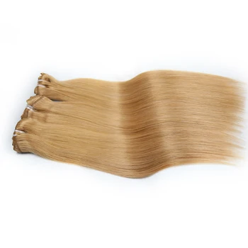 QHP Зажим для Наращивания человеческих Волос Бразильский Необработанный Виргинский Прямой Густой Длинный волос на конце 18 дюймов-24 дюйма 7 шт./компл. на всю голову