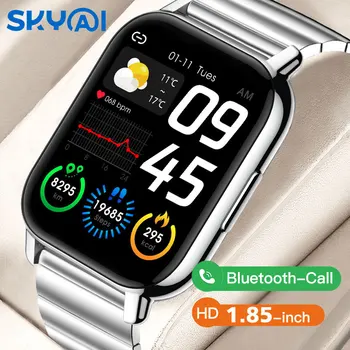 SKYWORTH SKYAL Смарт-Часы Мужские smartwatch BT Call Смарт-Часы Для Android IOS Фитнес-Трекер Стальные Смарт-часы P66C