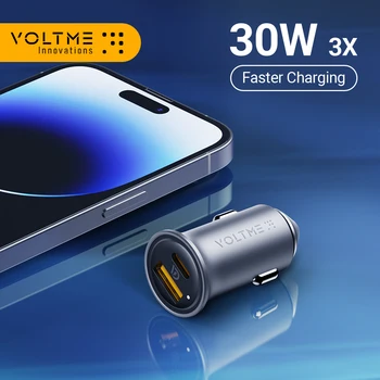 VOLTME Автомобильное Зарядное Устройство USB 30 Вт Автомобильная Быстрая Зарядка Type C Быстрая Зарядка Телефона Зарядное Устройство Адаптер для iPhone Xiaomi Samsung PD 3,0 Зарядное Устройство