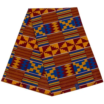 YKSCO 6 Ярдов 100% Хлопка Оригинальная Африканская ткань Анкары, Африканская ткань, Голландская Африканская Набедренная повязка, Супер Настоящая ткань с восковым принтом