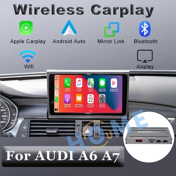 Беспроводной Carplay MMI Android auto Interface box для AUDI A6 A7 Оригинальный экран с поддержкой камеры