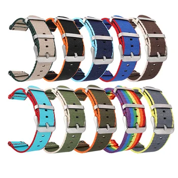 Быстроразъемный Нейлоновый ремешок Для часов Samsung Galaxy Watch 46 мм SM-R800 Ремешок Из нержавеющей Стали Для Samsung 42 SM-R810 Браслет