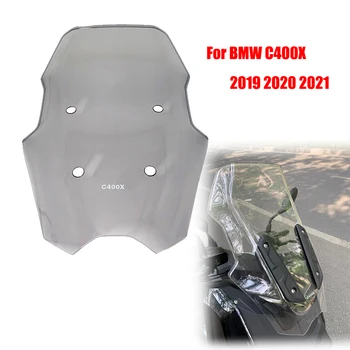 Ветровое стекло C400X Для BMW C400 X C 400X 2019 2020 2021, Защита от ветра на лобовом стекле мотоцикла, прозрачный и дымчатый