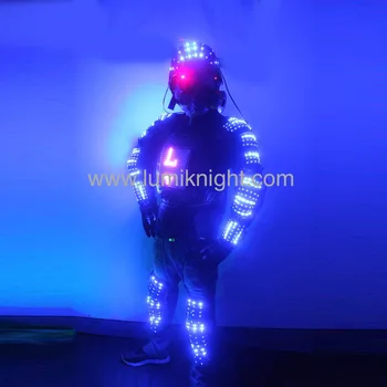 Высокотехнологичный цифровой светодиодный костюм робота/светодиодная одежда полицейского/светодиодный костюм робота led