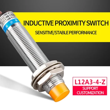 Датчик приближения LJ12A3-4-Z/BX m12 индуктивный NPN постоянного тока, второй и третий провода нормально разомкнуты 24 В